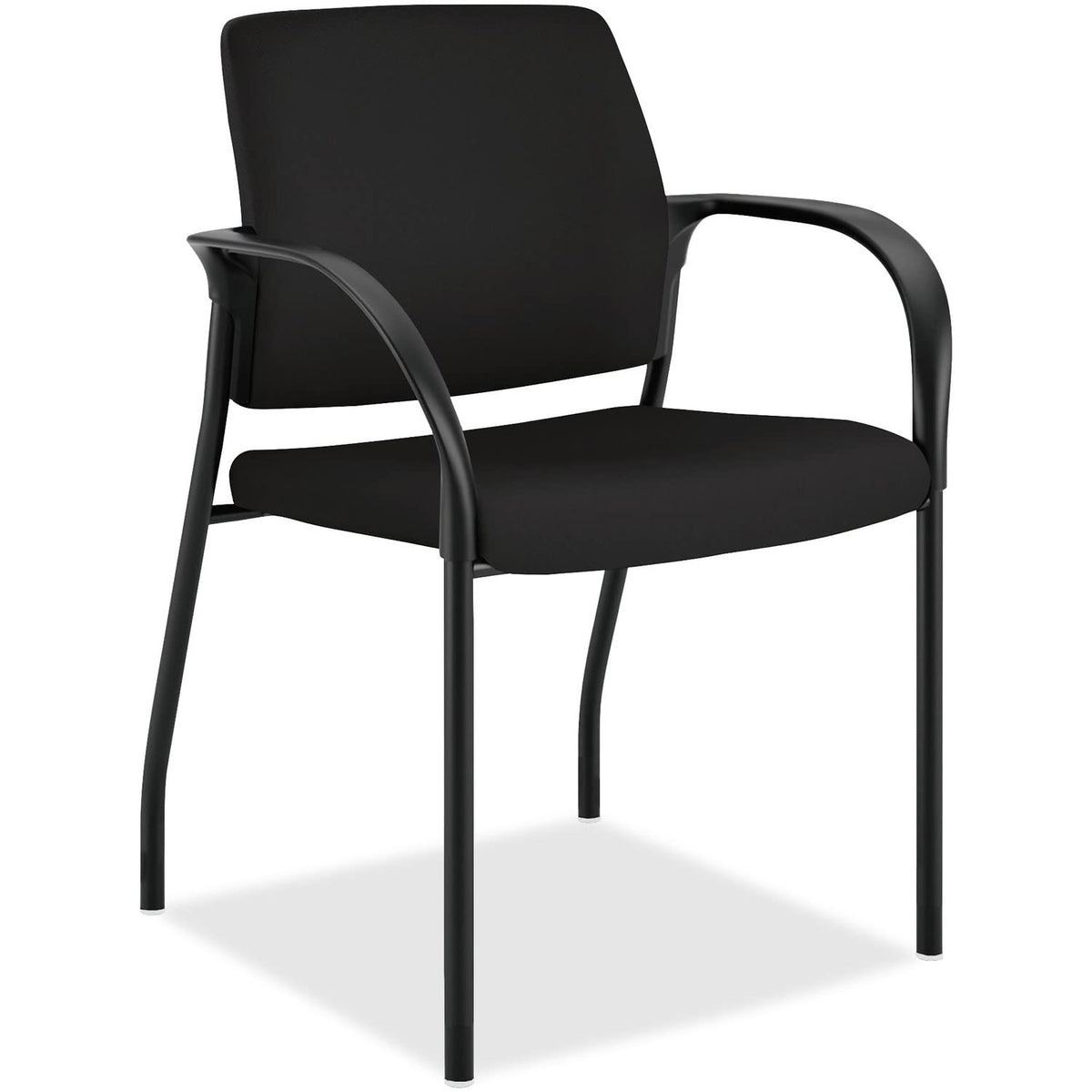 Hon Ignition Fabric Back Multipurpose Stacking Chair Office Chiar, Black