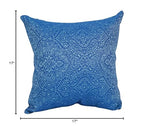 Blazing Needles Square Polyester Jacquard Throw Pillow, 17", Mabul Aegean