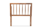 Baxton Studio Valin Modern and Contemporary Ash Walnut Finished Wood Twin Size Headboard