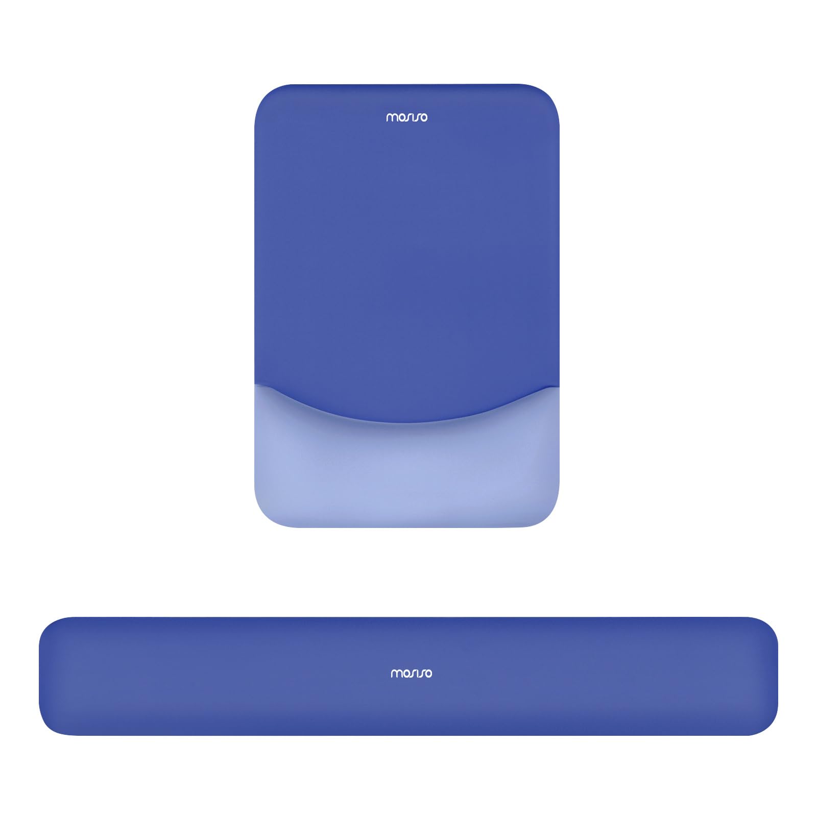 Mosiso Wrist Rest Support For Mouse Pad&Keyboard Set, Rectangular Ergonomic Mousepad Non-Slip Base Home/Office Pain Relief&Easy