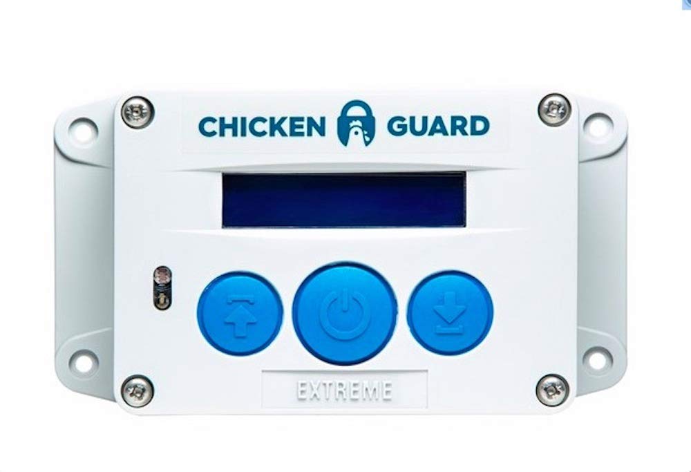 Chickenguard Extreme Automatic Chicken Coop Door Opener, Timer, Light Sensor, Lifts Pop Hole Door Up To 2 Kg