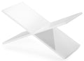 Red Co. Glossy White Acrylic Book Holder 2 Piece Reading Stand For Open And Closed Books, Magazines, Textbooks 6' X 11' X 6'
