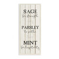 Stupell Industries Sage Herb Kitchen Dining Room Wood Textured Word Design Wall Plaque, 7 x 17, Multi-Color