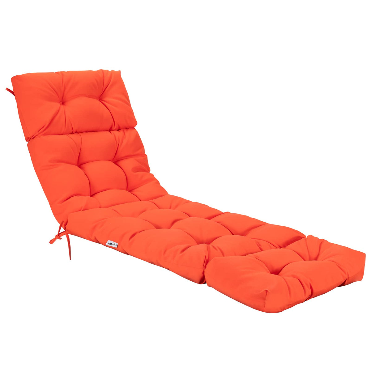 Giantex Lounge Chair Cushion, Outdoor Padded Cushion With String Ties, Patio Recliner Chaise Lounge Pads Replacement For Garden