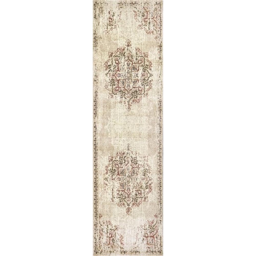 Rizzy Home Alora Decor Euphoria 2'6" X 10' Distress Beige/Gray/Rust/Blue Hybrid Area Rug