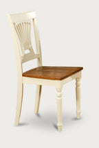 East West Furniture AVPL7-WHI-W 7 Piece Dining Room Furniture Set Consist of an Oval Kitchen Table with Butterfly Leaf and 6 Dining Chairs, 42x60 Inch, Buttermilk & Cherry