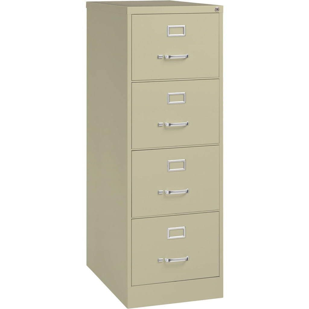 Lorell 4-Drawer Vertical File, 18 by 26-1/2 by 52-Inch, Putty