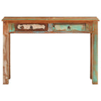 vidaXL Console Table - Reclaimed Wood Accent Table with Storage, Brown Finish, Handmade Versatile Entryway/Hallway Furniture, 43.3"x11.8"x29.5"