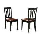 East West Furniture WEAN5-BLK-LC 5 Piece Dining Table Set for 4 Includes a Rectangle Kitchen Table with Butterfly Leaf and 4 Faux Leather Kitchen Dining Chairs, 42x60 Inch, Black