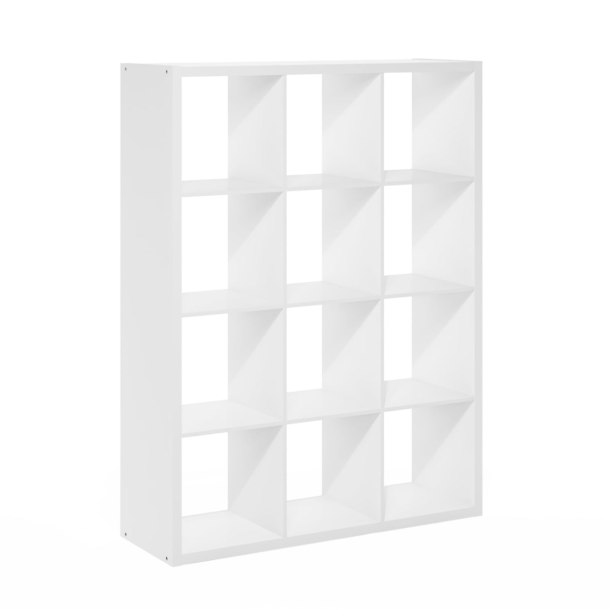 Furinno Cubicle Open Back Decorative Cube Storage Organizer, 12-Cube, White