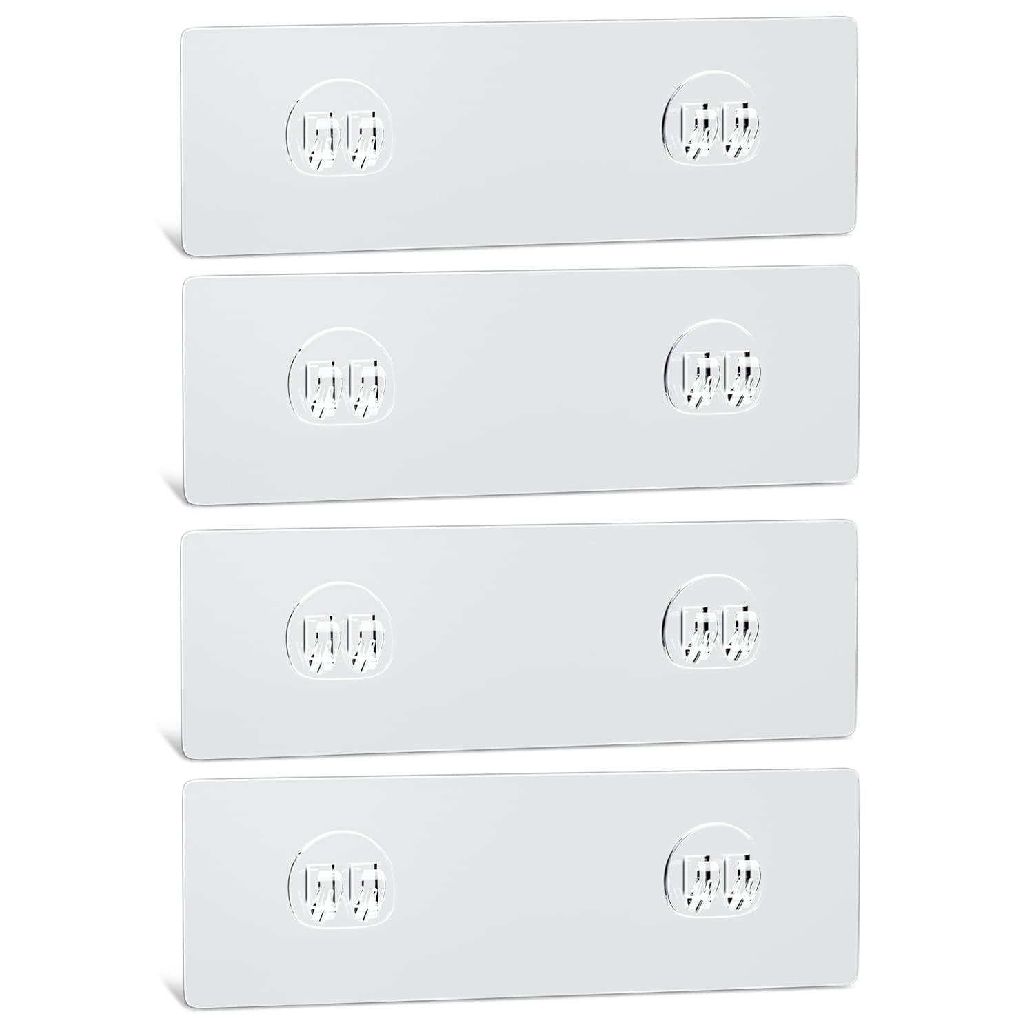 AKTECKE Shower Caddy Adhesive Replacement, No Drilling Transparent Adhesive Wall Hooks for Corner Shower Organizer, Waterproof A