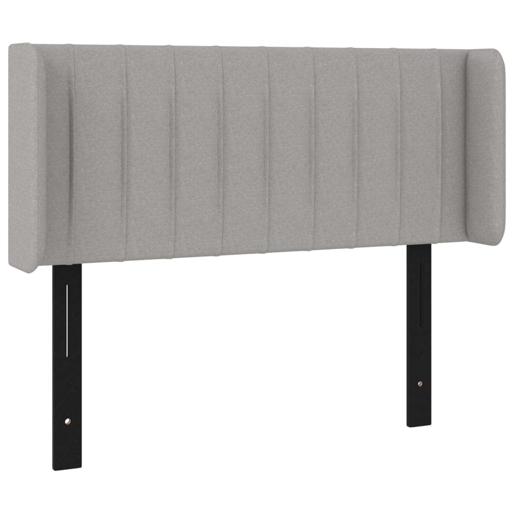 vidaXL Headboard, Upholstered Headboard for Bed Home, Bed Headboard with Ears, Bedroom Furniture, Light Gray 40.6"x6.3"x30.7"/34.6" Fabric
