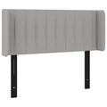 vidaXL Headboard, Upholstered Headboard for Bed Home, Bed Headboard with Ears, Bedroom Furniture, Light Gray 40.6"x6.3"x30.7"/34.6" Fabric