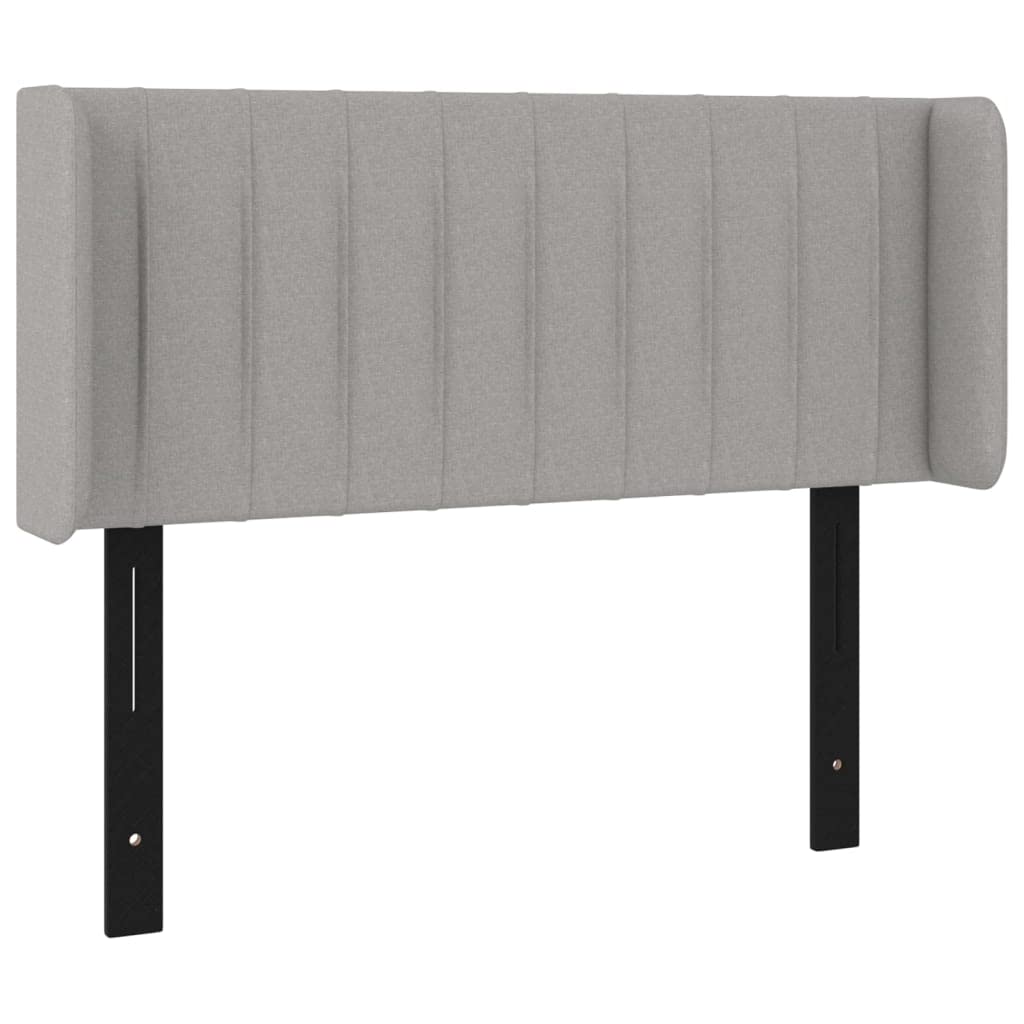 vidaXL Headboard, Upholstered Headboard for Bed Home, Bed Headboard with Ears, Bedroom Furniture, Light Gray 40.6&quot;x6.3&quot;x30.7&quot;/34.6&quot; Fabric