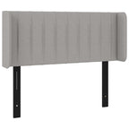 vidaXL Headboard, Upholstered Headboard for Bed Home, Bed Headboard with Ears, Bedroom Furniture, Light Gray 40.6"x6.3"x30.7"/34.6" Fabric