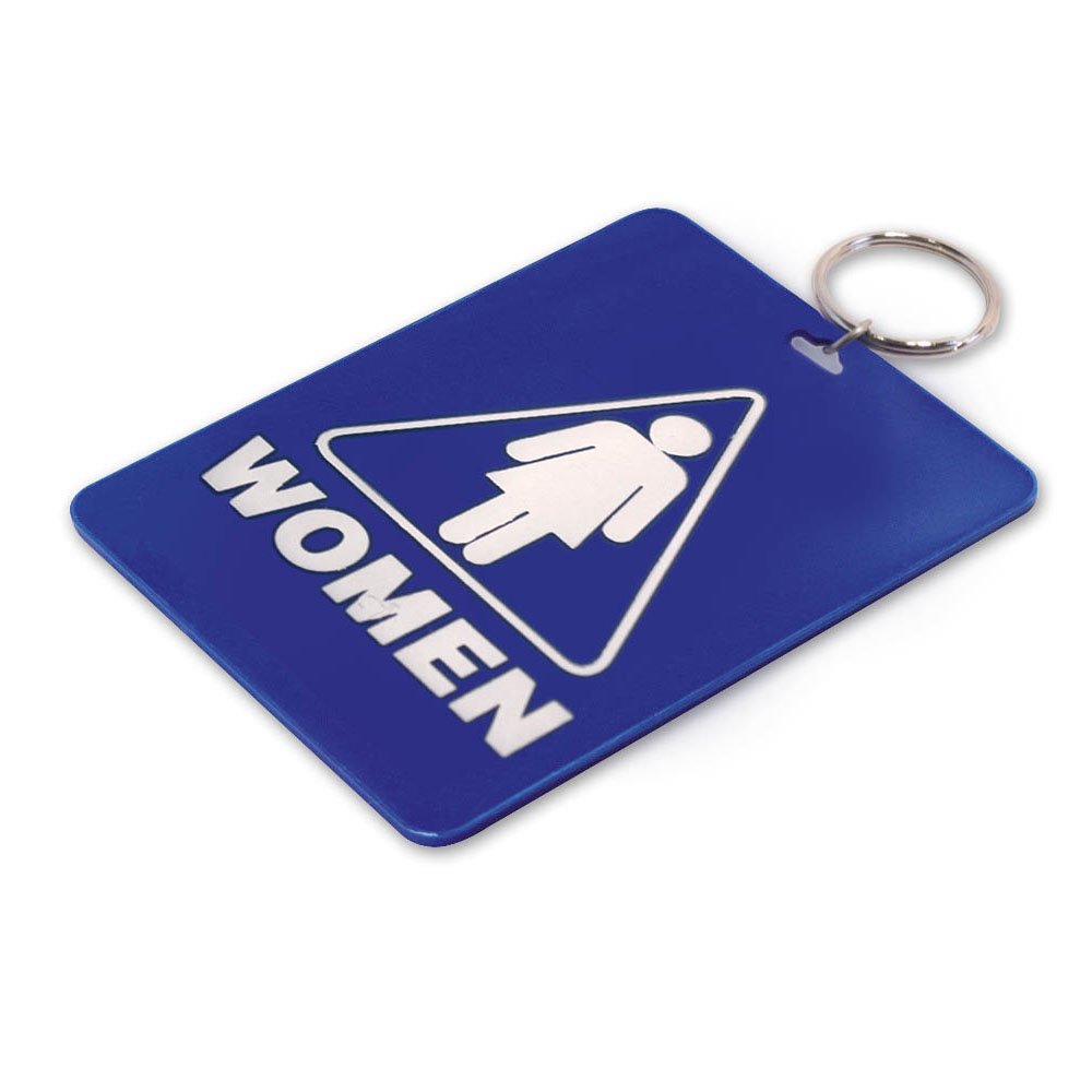 Lucky Line - Women'S Restroom Pass Key Tag, Plastic With Split Key Ring Keychain Identifier For Restaurant, Office, Gas Station,