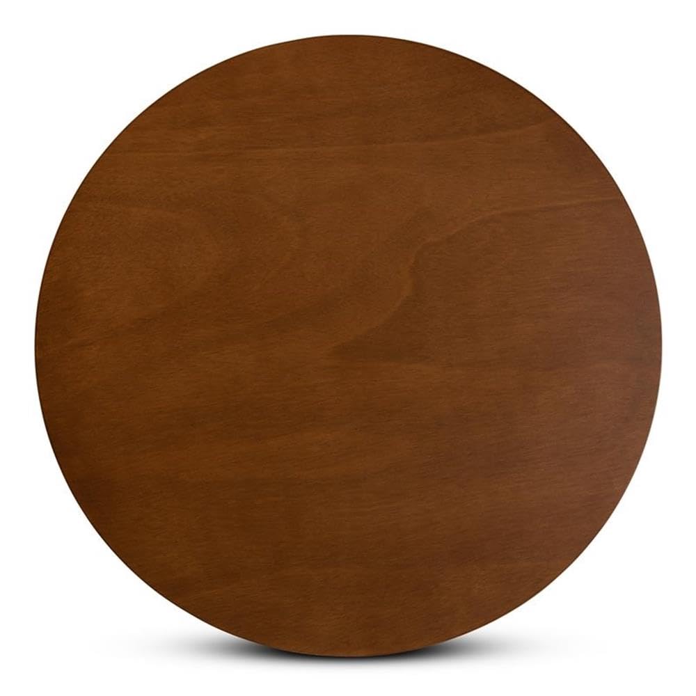 Baxton Studio Ela Walnut Finished 35-Inch-Wide Round Wood Dining Table