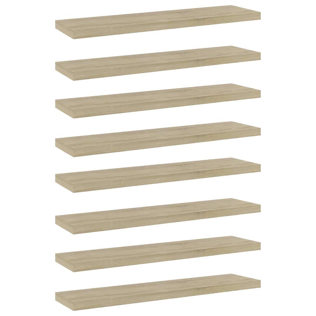 vidaXL 8 pcs Sonoma Oak Bookshelf Boards, Engineered Wood, 15.7x3.9x0.6, Modern Style, Easy to Install and Maintain
