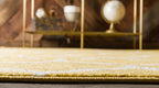 Unique Loom Trellis Frieze Collection Area Rug - Rounded (4' 1'' X 6' 1'', Yellow/ Ivory)