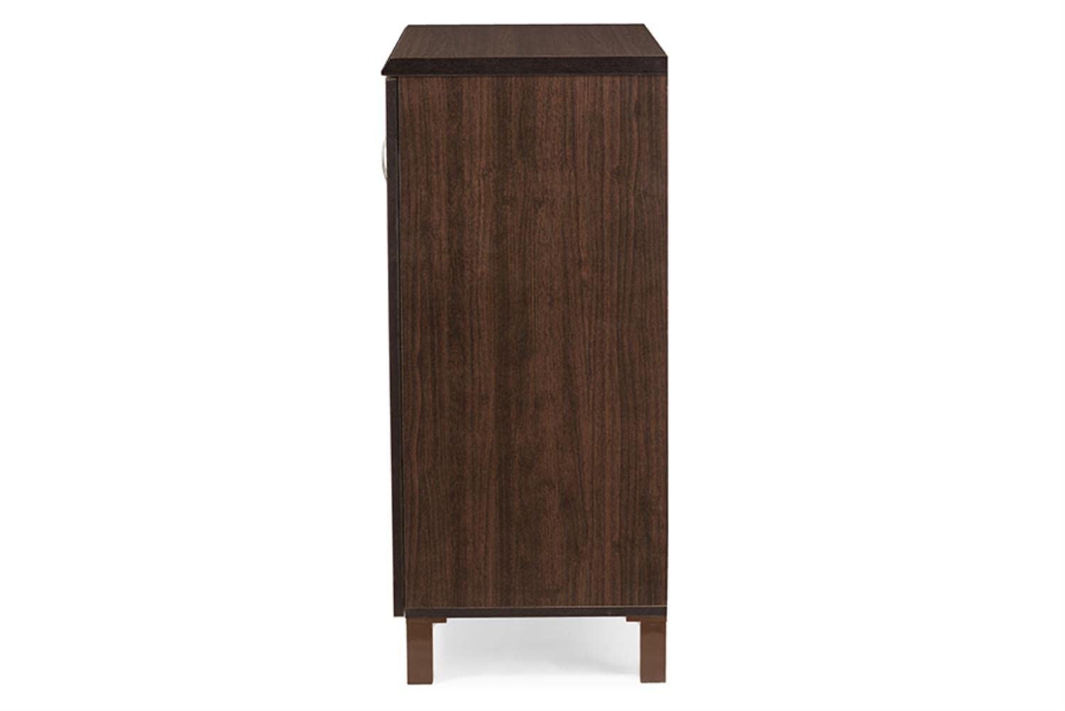 Baxton Studio Wholesale Interiors Sintra Sideboard Storage Cabinet with Glass Doors, Dark Brown