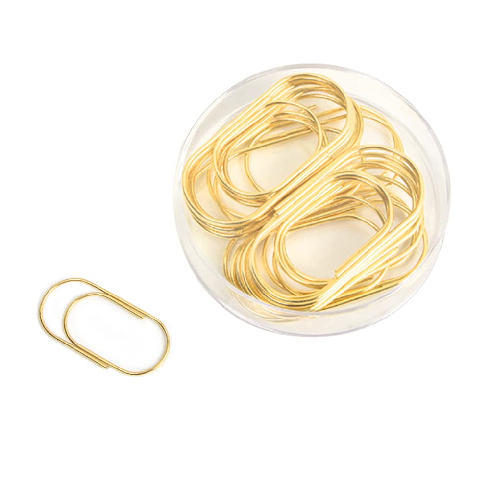 Gold Jumbo Paper Clips 20Pcs Oversized Gold Paperclips 50Mm/2 Inch Non Skid Smooth Finish Steel Wire Office Supply Accessories