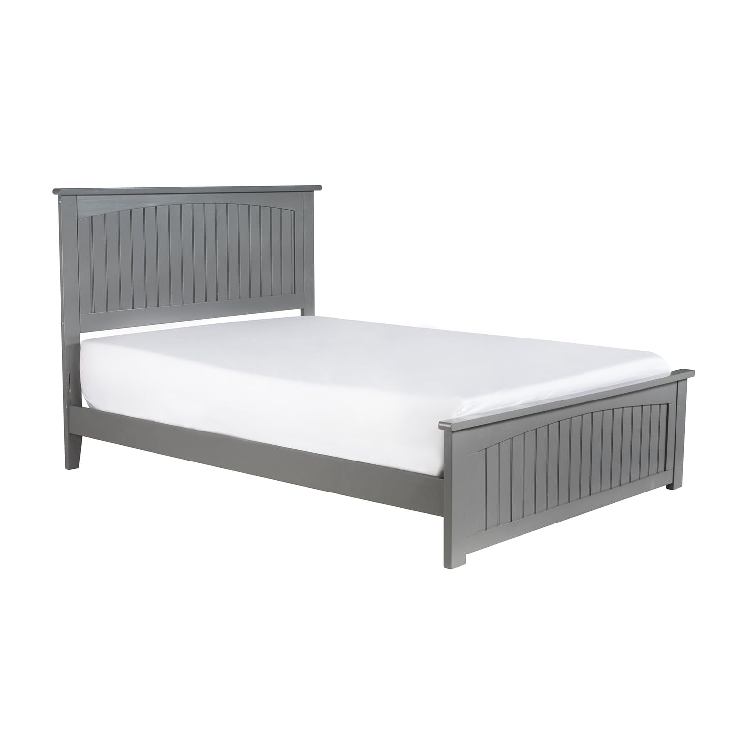 Afi Nantucket Queen Size Platform Bed With Matching Footboard & Charging Station In Grey