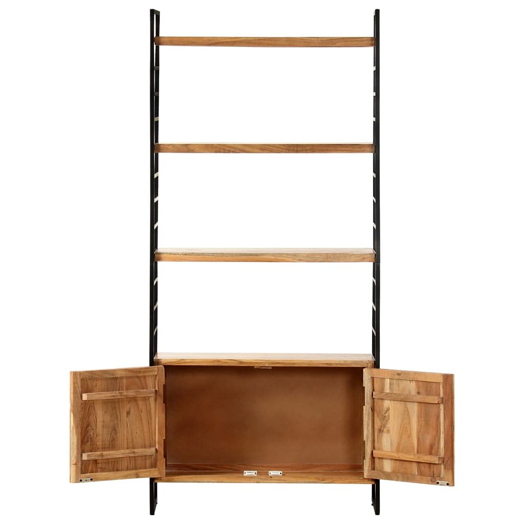 vidaXL 4-Tier Bookcase 31.5"x11.8"x70.9" Solid Acacia Wood