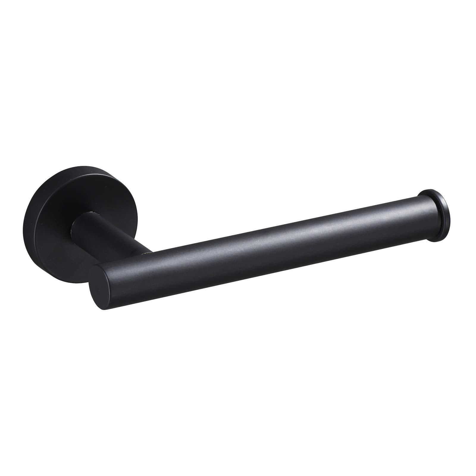 USHOWER Matte Black Toilet Paper Holder, Wall-Mounted Toilet Roll Holder for Bathroom, Durable SUS304 Stainless Steel, Modern St