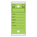 Versa-Tags Self Protecting Key Tags With Steel Split Key Rings 250 Solid Lime Green Tags