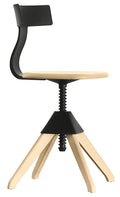 Magis Japan SD1860 Toffee Chair, 16.5 x 18.5 x 28.0 inches (42 x 47 x 71/90 cm), Natural / Black