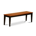 East West Furniture Nib-BLK-W Nicoli Dining Table Bench with Wooden Seat, 54x15x17 Inch, Black & Cherry