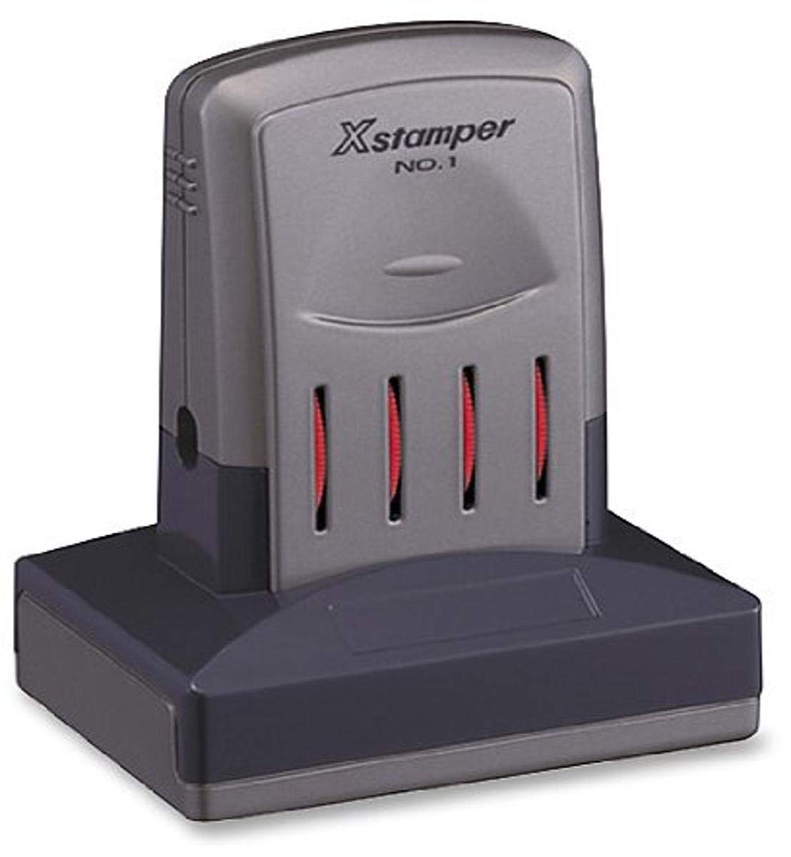 Xstamper Eco-Green 66213 Versadater Message Dater, 2 1/8 X 1 5/16, Faxed, Blue/Red