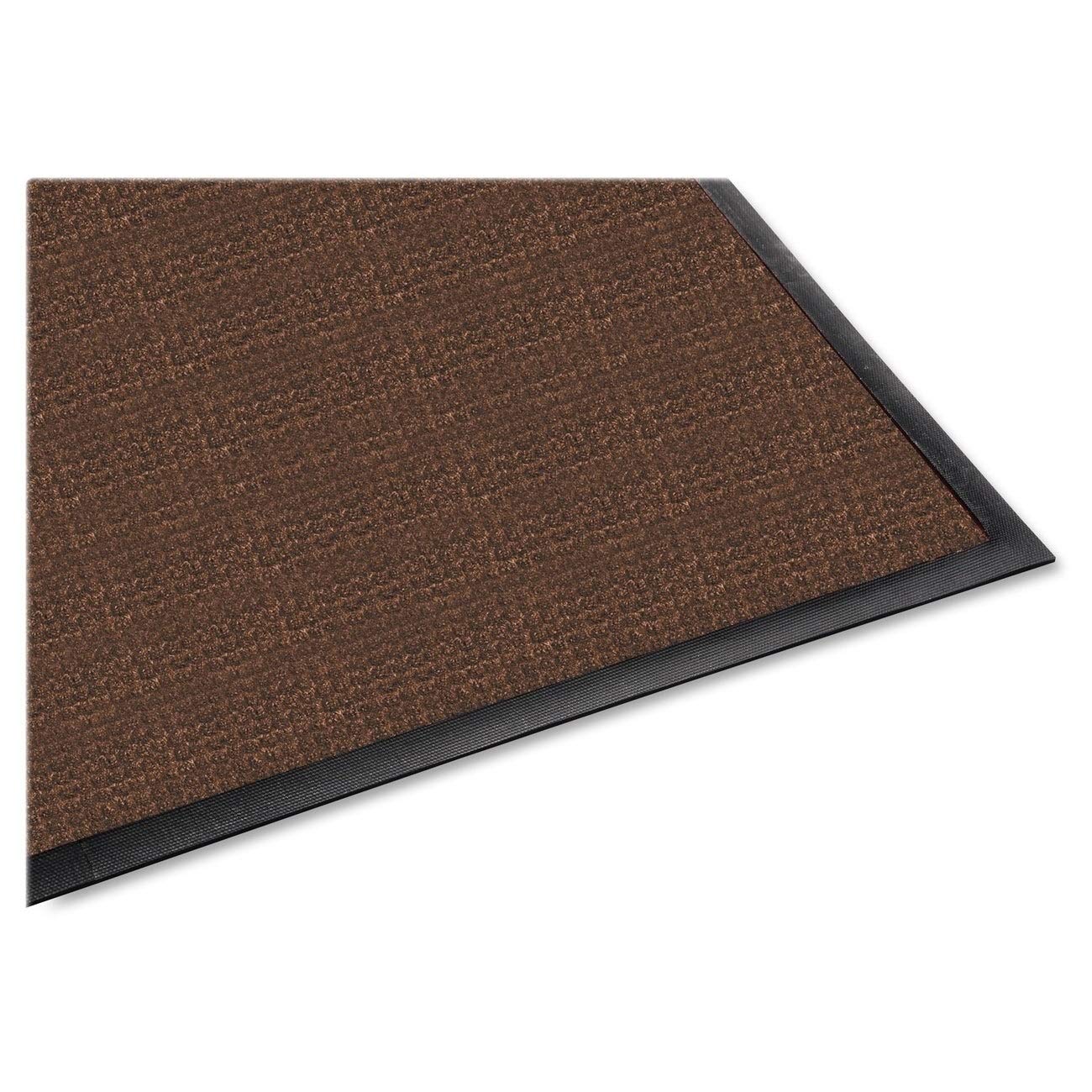 Genuine Joe 58843 Indoor/Outdoor Mat, Waterguard, Rubber Back,4-Ft X6-Ft , Brown