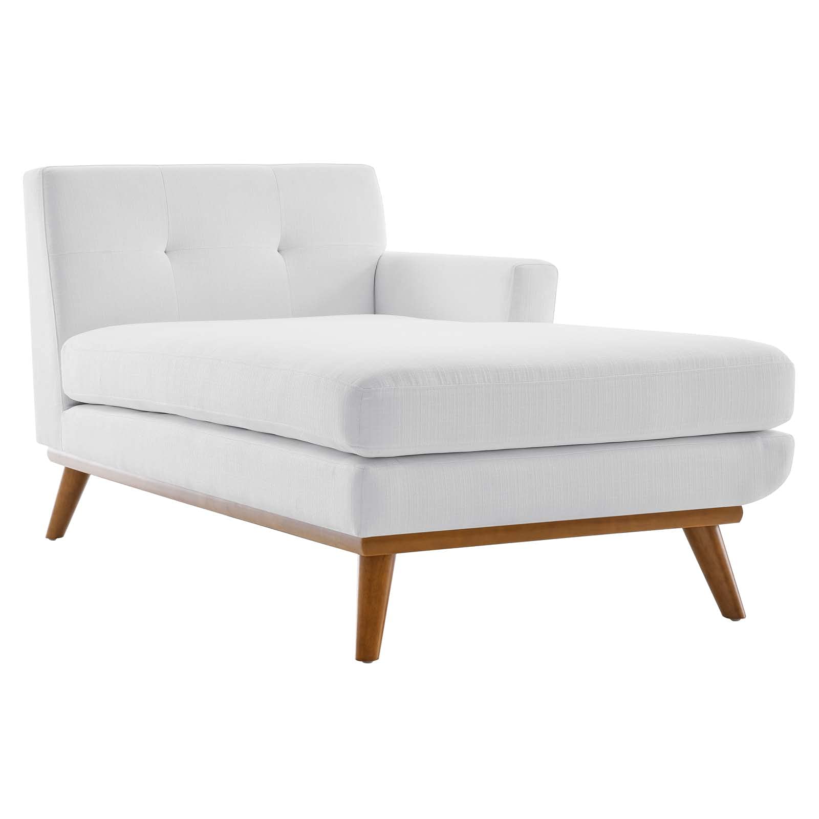 Modway Engage Facing Upholstered Fabric, Right-Arm Chaise, White
