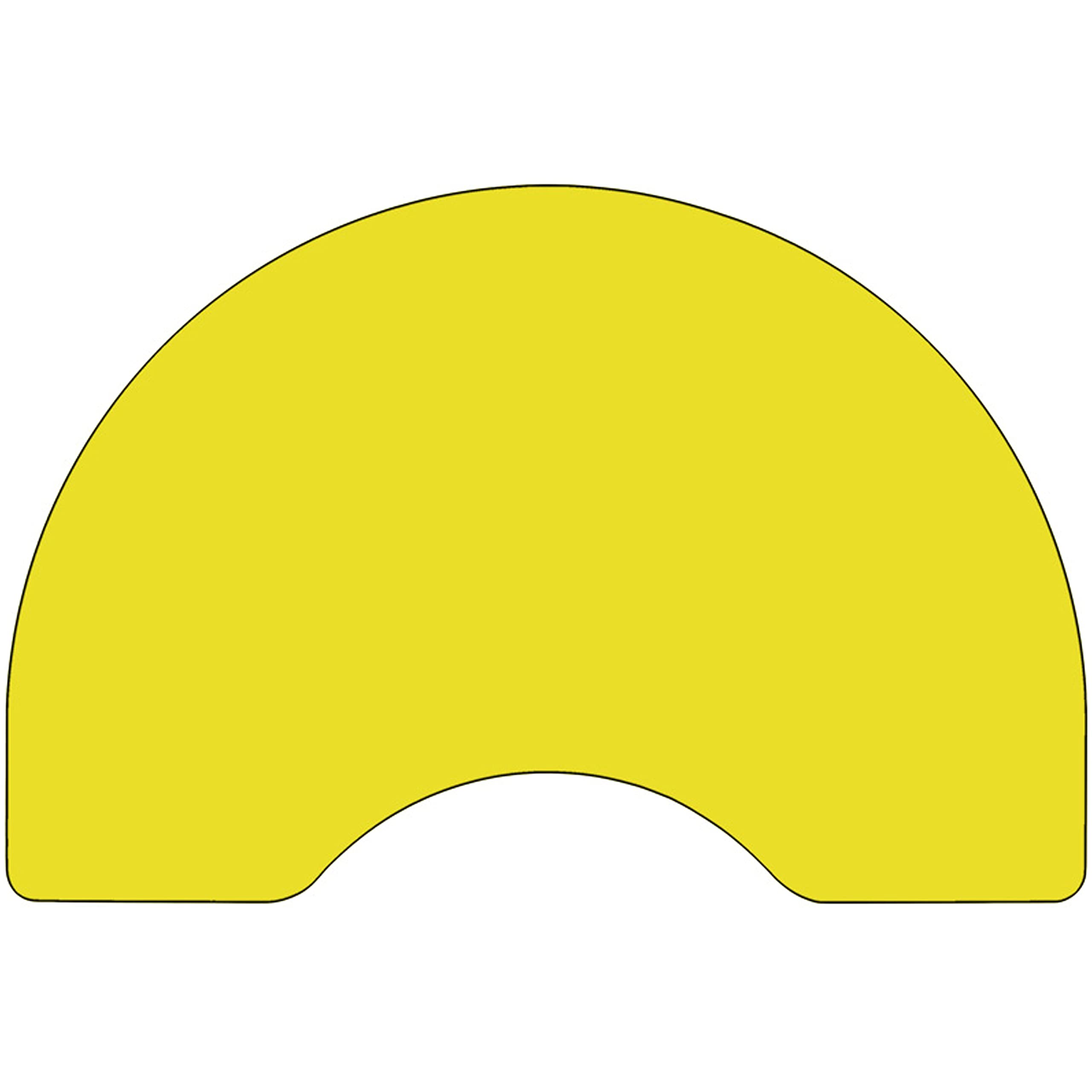 Flash Furniture Wren 48''W x 72''L Kidney Yellow HP Laminate Activity Table - Standard Height Adjustable Legs