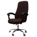 Melaluxe Office Chair Cover - Universal Stretch Desk Chair Cover, Computer Chair Slipcovers (Size: M) - Coffee