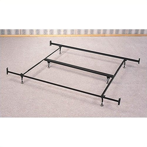 Coaster Home Furnishings Esme Metal Bed Frame Adjustable 6-Leg Base for Box Spring and Mattress Queen and Eastern King Black 9602QK