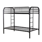 Better Home Products Oasis Twin Over Twin Metal Bunk Bed in Black