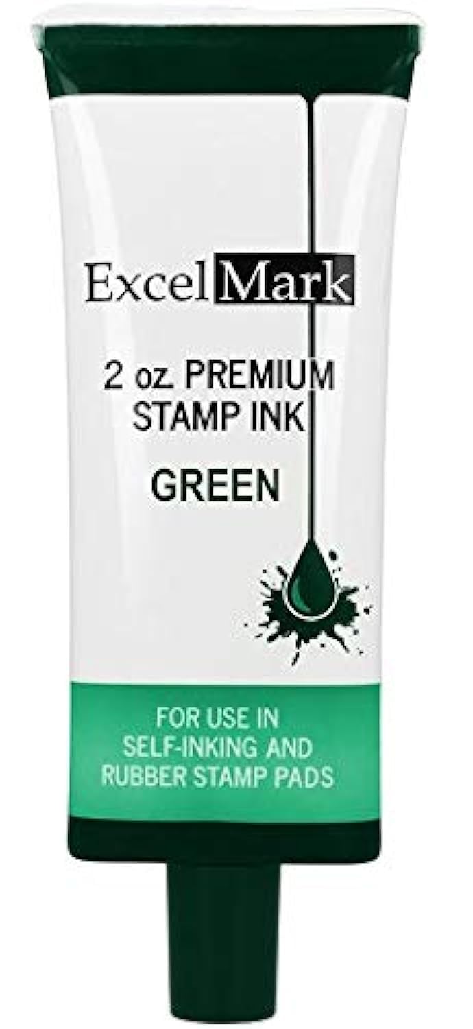 Self Inking Stamp Refill Ink - 2 Oz. - Green Ink