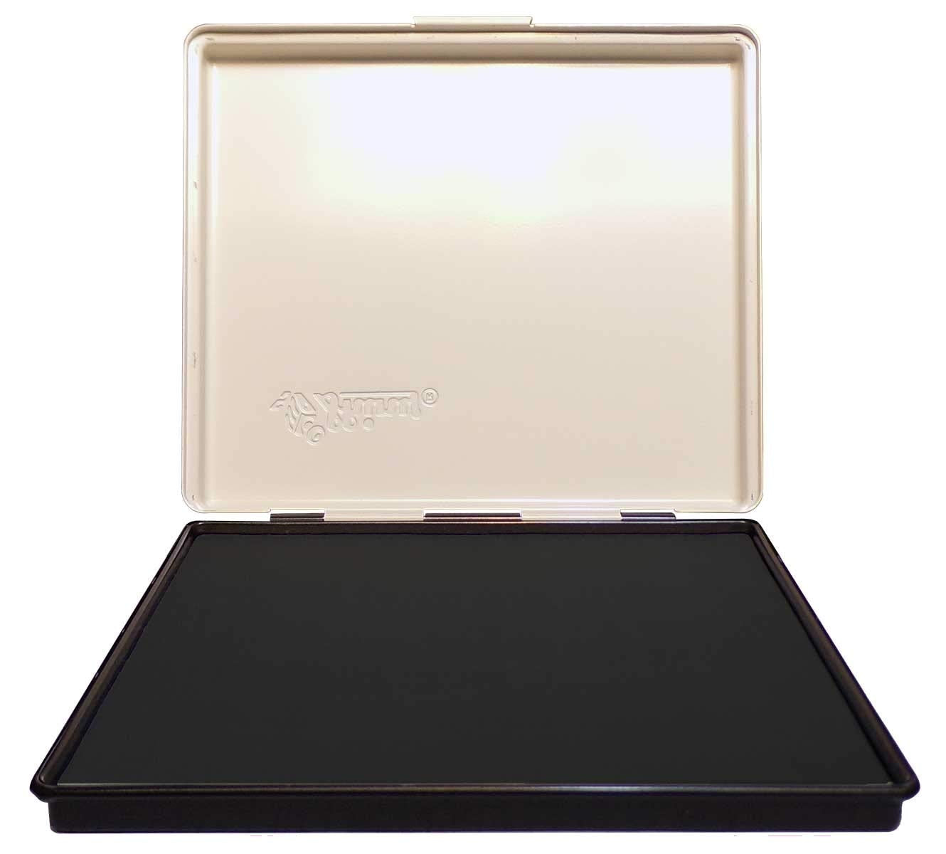 Uimprint Extra Large 8' X 12' Industrial Rubber Stamp Ink Pad In Metal Case, Black Stamp Pad