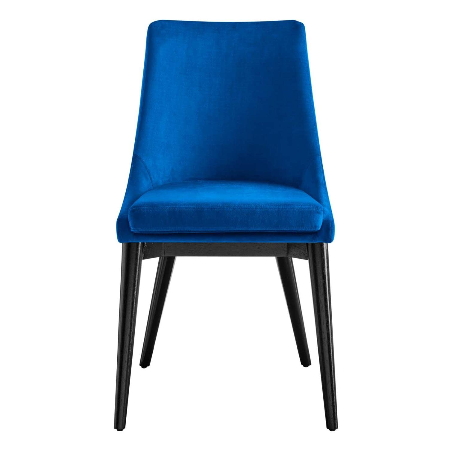 Modway Viscount 19&Quot; Modern Performance Velvet Dining Chair In Black/Navy