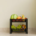 Foroly Multipurpose Storage Plastic Basket/Rack For Office, Home And Kitchen (2 Layer, Black)