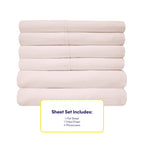 King Size Bed Sheets - 6 Piece 1500 Supreme Collection Fine Brushed Microfiber Deep Pocket King Sheet Set Bedding - 2 Extra Pillow Cases, Great Value, King, Pale Pink