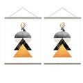 2 Pack Magnetic Poster Hanger Frame, 10x14 10x16 10x20 Light Wood Wooden Magnet canvas Artwork Print Dowel Poster Hangers for Fr