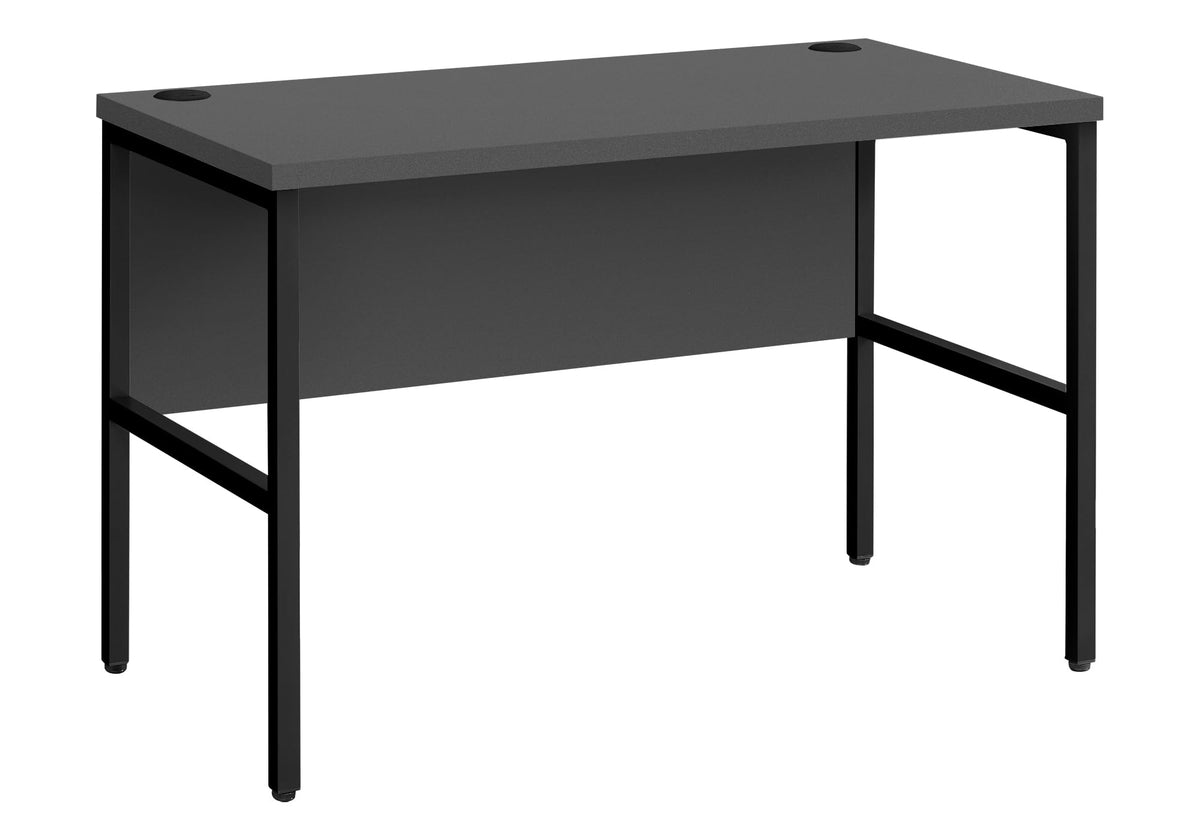 Monarch Specialties 7731, Work, Home Office, Grey Laminate, Metal Computer Desk 48&quot; L Black Commercial Grade, 47.25&quot; L x 23.5&quot; W x 30&quot; H