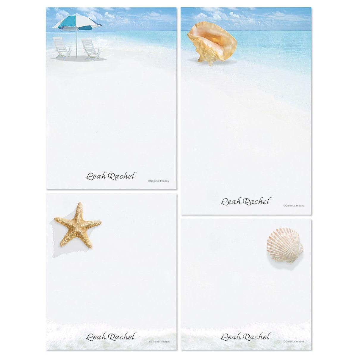 Current Calm Seas Personalized Memo Pad Set-50 Sheet Note Pad, Set Of 4, Gift, Office, School