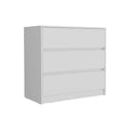 Tuhome Austin Three Drawer Dresser, Pull Out Mechanism-White