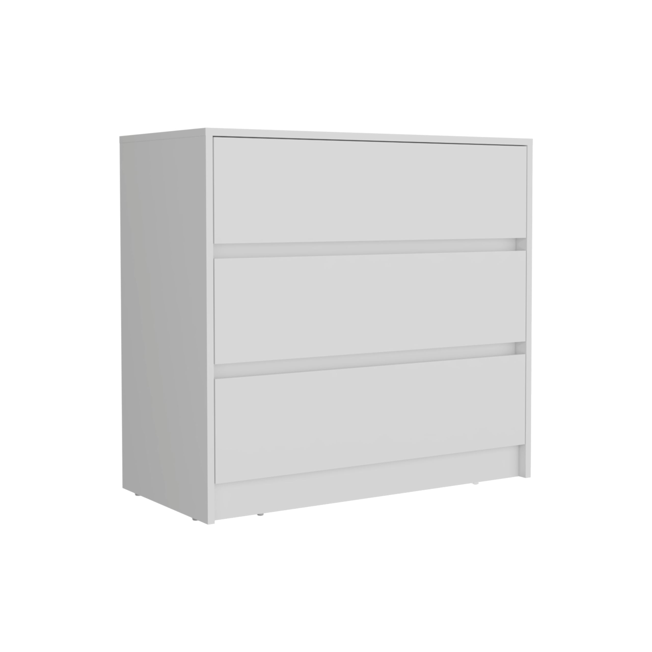 Tuhome Austin Three Drawer Dresser, Pull Out Mechanism-White