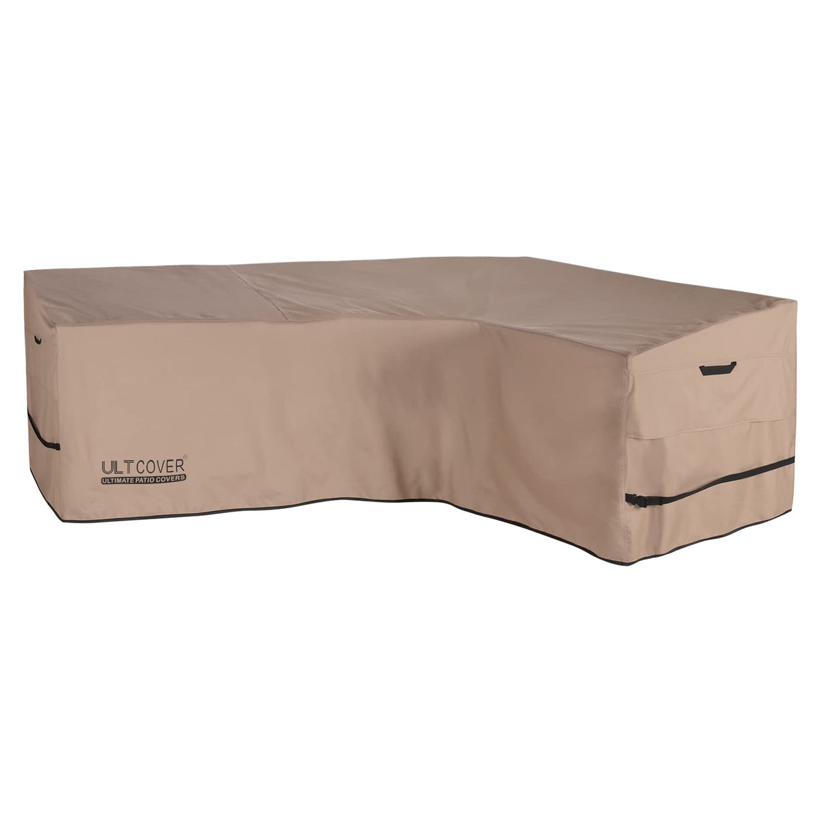 Ultcover Patio L-Shaped Right Facing Sofa Cover Waterproof For 4-Seater Outdoor Sectional Furniture Couch 85X58 Inch Wide