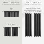 Koufall Rv Curtains Blackout Privacy Insulation Rv Window Shade Blinds For Motorhome Inside Camper Windows,36 Inch Length,Dark Grey